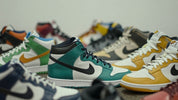 Cele mai noi modele Nike Dunk High în culori vibrante.