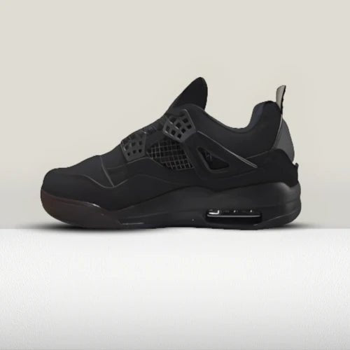 Jordan 4 Black Cat – Eleganță și Putere într-un Design Monocromatic - ShoeResidence