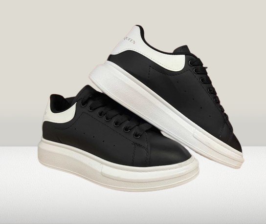 Alexander McQueen Black and white designer shoes for men/women