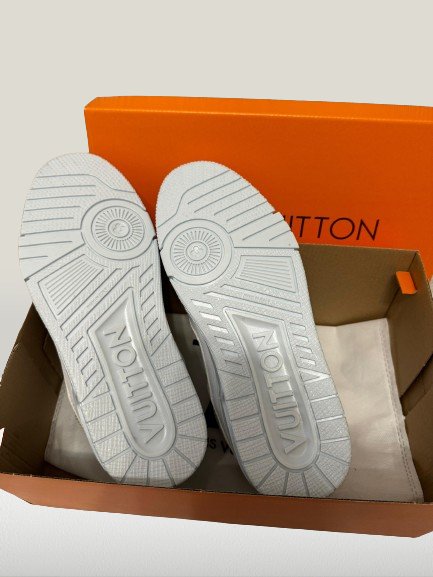 Back side view of white color Louis Vuitton Romania