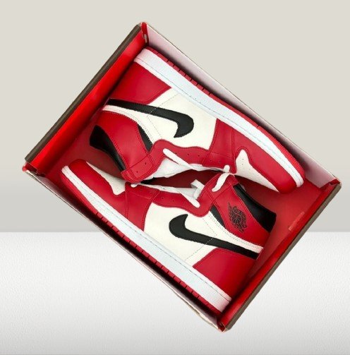 Jordan 1 Retro High Chicago displayed in its original shoebox