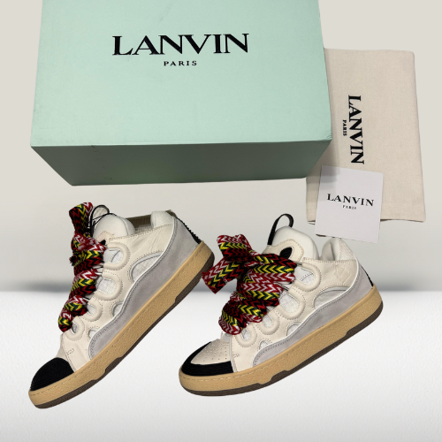 Lanvin Curb shoes featuring bold colored laces