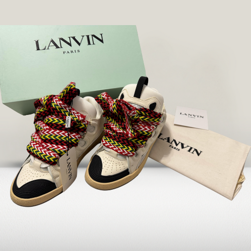 Stylish Lanvin Curb sneakers with vibrant colored laces