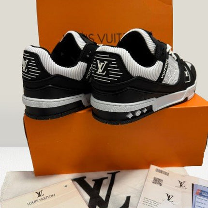 Stylish Louis Vuitton black and white trainers