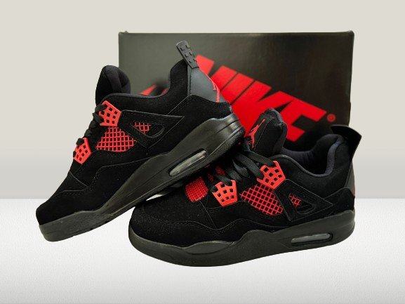 Top view of Jordan 4 Red sneakers
