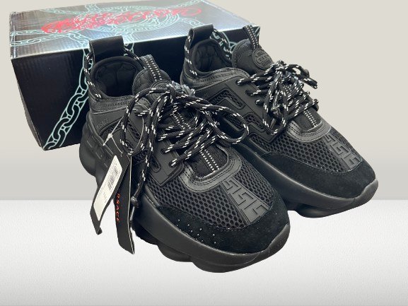 Versace Chain Reaction Black Shoes latest edition 2025