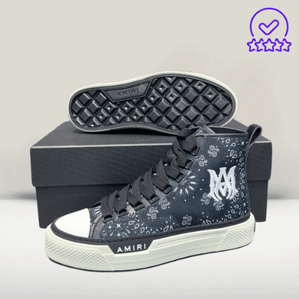 Amiri Black High [NOU] - ShoeResidence amiri sneakers Backside viewSneaker40Amiri accessories bundleAmiri AdidașiAmiri ambassador program5