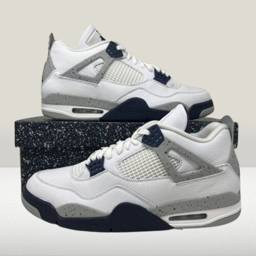 Jordan 4 Mid - Night Navy [Full - Box] - ShoeResidenceNIKE AIR JORDAN 4 NAVY BLUE RETRO HIGH BLEU ALB WHITE PIELE REPS REPLICA CHINA ROMANIA TURCIA PIELE DAMA BARBATI UNISEX DRIP NOU adidasi sneakeri teniși încălțăminte pantofi sport original autentic calitate fashion c casual performanta clasic atemporal eleganta inovație funcțional modern lux GEORDANI ADIDASI IEFTINI JORDANI IEFTINI JORDANI ALBI JORDAN 4 DE VANZARE JORDAN 4 GRI BUCURESTI ADIADSI PREDARE PERSONALAJordan 436