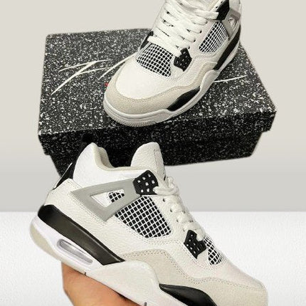 Jordan 4 Military Black Leather [Full - Box] - ShoeResidenceJordan 4 Military Black studio viewJordan 43744 black4 jordan2