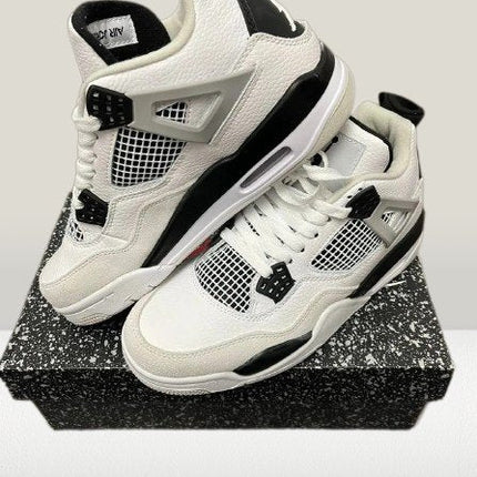 Jordan 4 Military Black Leather [Full - Box] - ShoeResidenceJordan 4 Military Black sneakers in iconic white, black military - inspired colorwayJordan 43744 black4 jordan4