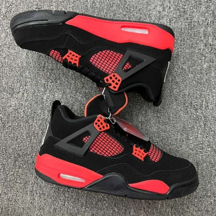 Jordan 4 Red Thunder FULL - BOX [LA REDUCERE] - ShoeResidenceTop - down view of Jordan 4 Red Thunder Jordan 4364 Red Negru4 Red Roșu4 Red Thunder4