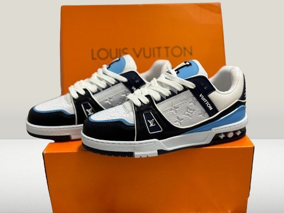 Louis Vuitton Pantofi Sport Alb-Albastru Ediția 2025 | ShoeResidence