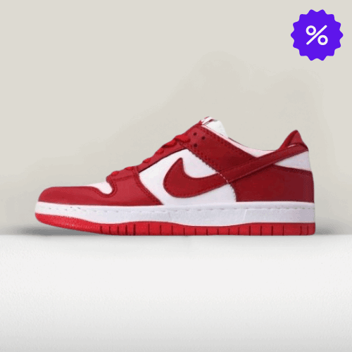Adidași Nike Dunk Low 'Panda Red' | Preț Mic & Stoc Limitat