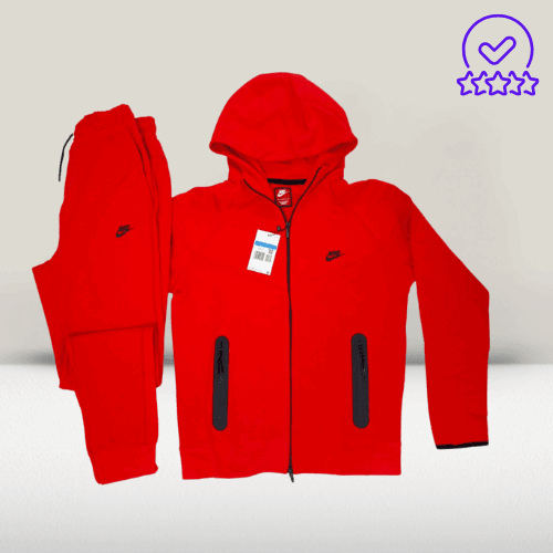 Tech Fleece Rosu Model - 2024 [Full - Set] - ShoeResidencePantaloni Tech Fleece roșii pentru sportNike TechScompleu Nike Tech copiicompleu Nike Tech de bărbațicompleu Nike Tech de damă1