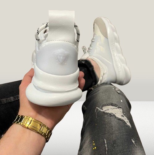 Versace Chain Reaction Sneakers Albi – Colecția 2025 | ShoeResidence