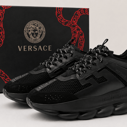 Versace Chain Reaction Black Premium [Full-Box] - ShoeResidenceVersace Chain Reaction Black Premium [Full-Box]Versace36Adidas Pantof Versace BlackAdidas Pantof Versace OLXadidas versace2