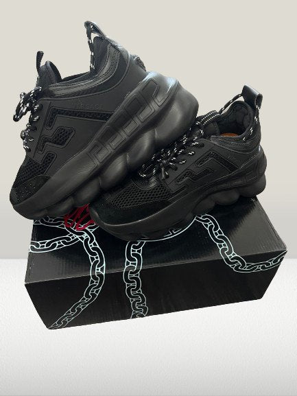 Pantofi Versace Chain Reaction Black Premium | Piele Naturală Pantofi Versace Chain Reaction Black Premium | Piele Naturală
