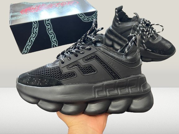 Pantofi Versace Chain Reaction Black Premium | Piele Naturală Pantofi Versace Chain Reaction Black Premium | Piele Naturală
