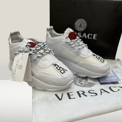 Versace - Chain Reaction White [FULL - BOX] - ShoeResidenceClose - up of Versace Chain Reaction White sole Versace36adidas versaceAdidas Versace Chainadidas versace chain reaction4