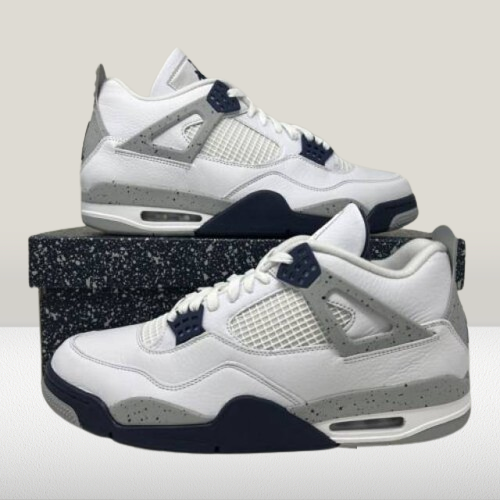 NIKE AIR JORDAN 4 NAVY BLUE RETRO HIGH BLEU ALB WHITE PIELE REPS REPLICA CHINA ROMANIA TURCIA PIELE DAMA BARBATI UNISEX DRIP NOU adidasi sneakeri teniși încălțăminte pantofi sport original autentic calitate fashion c casual performanta clasic atemporal eleganta inovație funcțional modern lux GEORDANI ADIDASI IEFTINI JORDANI IEFTINI JORDANI ALBI JORDAN 4 DE VANZARE JORDAN 4 GRI BUCURESTI ADIADSI PREDARE PERSONALA